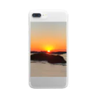 ル.ボヌールの海と夕陽 Clear Smartphone Case