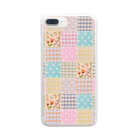 merongのミルキーパッチワーク風♡(花) Clear Smartphone Case