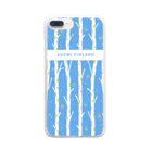 cream houseのフィンランドの白樺（skyblue）  Clear Smartphone Case