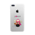 フトンナメクジのI LOVE MUSIC - アイラヴミュージック ドラムVer. Clear Smartphone Case