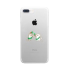 Hello Happy Catのチョコミン党の踊り Clear Smartphone Case