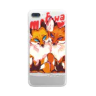 mofuwaのFOX TWINS(case) Clear Smartphone Case