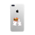 Hello Happy Catのじろにゃんたちとハンバーガー Clear Smartphone Case