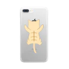 かわいいもののおみせ　いそぎんちゃくのしがみつく茶トラ猫 Clear Smartphone Case