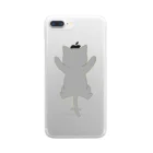 かわいいもののおみせ　いそぎんちゃくのしがみつく灰色猫 Clear Smartphone Case