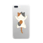 かわいいもののおみせ　いそぎんちゃくのしがみつく三毛猫 Clear Smartphone Case