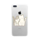 かわいいもののおみせ　いそぎんちゃくの仲良し猫　サバ白&白 Clear Smartphone Case