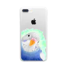 まめるりはことりのセキセイインコ　オパーリン大【まめるりはことり】 Clear Smartphone Case