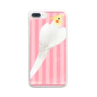 まめるりはことりのオカメインコ　ハートルチノーオカメインコ【まめるりはことり】 Clear Smartphone Case