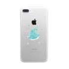 torisun shop (SUZURI)のきらきら海のジンベイザメさん Clear Smartphone Case