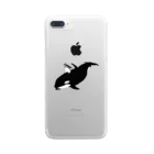 ナイロドノのシャチ乗りペンギン Clear Smartphone Case