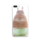 うさぎのたわしちゃんのもぐもぐたわしちゃん Clear Smartphone Case