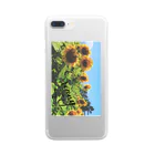 Sunny's shopのSunny's with sunflowers iPhoneケース Clear Smartphone Case