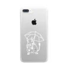 kanako-mikanのHave fun on a Rainy day(white 文字なし) Clear Smartphone Case