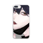 KAJIRIの黒マスクの男の子 Clear Smartphone Case