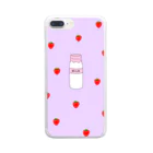 Coco ＊のぱすてるぱーぷる×ぴんくの牛乳瓶 いちごVer. Clear Smartphone Case