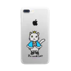 ゆきだるまころころのねこの王子様＊ブルー Clear Smartphone Case