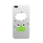 🐸かえるさんと仲間たち🐸のかえるさんパパのショッピング(お絵描きバージョン) Clear Smartphone Case