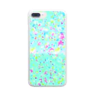 ぷぷぷのシャボン玉(ブルー) Clear Smartphone Case