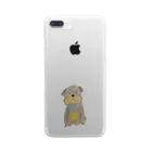 餃子犬のお店のメダルをもらったシュナウザー Clear Smartphone Case