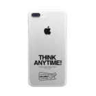 pda gallop official goodsのTHINK ANY TIME! GOODS Clear Smartphone Case