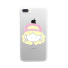 M's SHOP♡のSOBAKASU スポーティガール(PINK CAP) Clear Smartphone Case