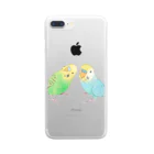 まめるりはことりのセキセイインコ　ちょこんとせきせいんこーず【まめるりはことり】 Clear Smartphone Case