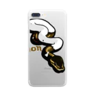 Sumireptiles🐍__爬虫類・生き物グッズのパイボール（ブラックパステル） Clear Smartphone Case