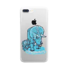 segasworksのTRICERATOPS（成体と幼体） Clear Smartphone Case