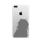 いにゅオリジナルグッズのケモ耳の女の子 シルエット Clear Smartphone Case