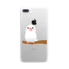 石丸沙織のポチャ白文鳥ちゃん　背景透過版 Clear Smartphone Case