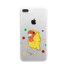 インコグッズのお店　ラブバード亭のコザクラインコ（ダンシング・アフリカンバージョン） Clear Smartphone Case