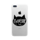 aice07のねこラブ(黒猫) Clear Smartphone Case