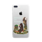 Cafe de Foretのきのことクマ Clear Smartphone Case