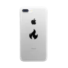 FIRE4TのSimple Fire Logo(Black) クリアスマホケース