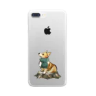 犬グッズの店しえるぶるーのマフラー犬　コーギー Clear Smartphone Case