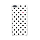 dot.border-♡の1個だけハート（ピンク） Clear Smartphone Case