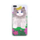 atelierAYACAの花畑と子猫 Clear Smartphone Case