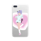 アカプロ物販部･suzuri店のあざと可愛いねこ娘・東雲ゆいスマホケース Clear Smartphone Case