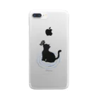 和柄アニマル💕の猫と蝶々 Clear Smartphone Case