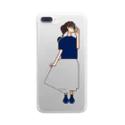 ずぅんの透明なスカートの女の子 Clear Smartphone Case