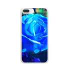 幸運❤happy🌈の幸運の青いバラ🌹💙 Clear Smartphone Case