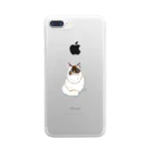 szkaのTAMA the cat Clear Smartphone Case