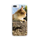 きんじょののらねこのねこ。ネコ。猫。のらねこさん。 Clear Smartphone Case