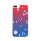 SANKAKU DESIGN STOREの懐かしくて、新しい。 赤青/B Clear Smartphone Case