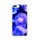 日常トリップの夜に咲くクラゲ Clear Smartphone Case