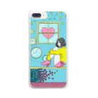 azbiin-shopのハート女の子ちゃん Clear Smartphone Case