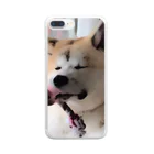 TENnosuke.Akitaのいつも眠い犬スマホケース Clear Smartphone Case