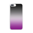 ぽぬぞぬのグラデーション　プライドフラッグ　アセクシュアル Clear Smartphone Case