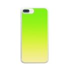 ぽぬぞぬのグラデーション Fluorescent Edelweiss Clear Smartphone Case